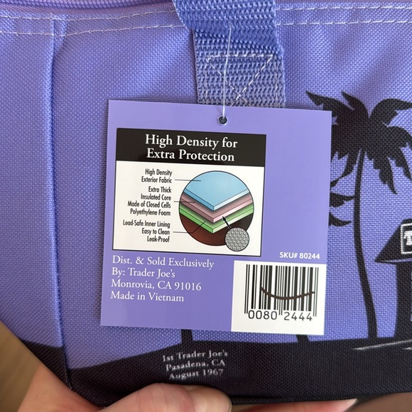 Set of Two Mini Insulated Totes in Pink and Lavender NWT - Picture 4 of 4